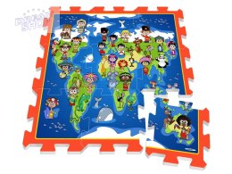 Piankowe puzzle MATA Dzieci Świata Mapa ZA3149