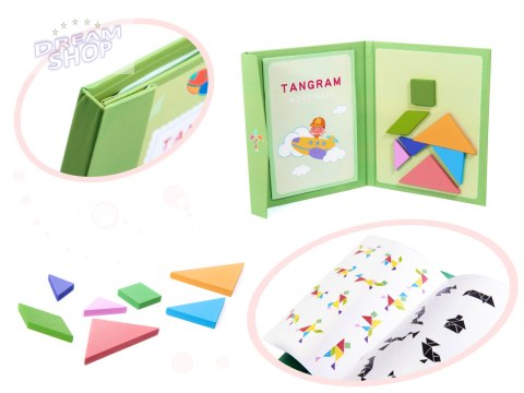 Książeczka magnetyczna układanka klocki 3D tangram