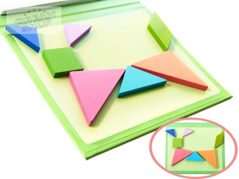 Książeczka magnetyczna układanka klocki 3D tangram