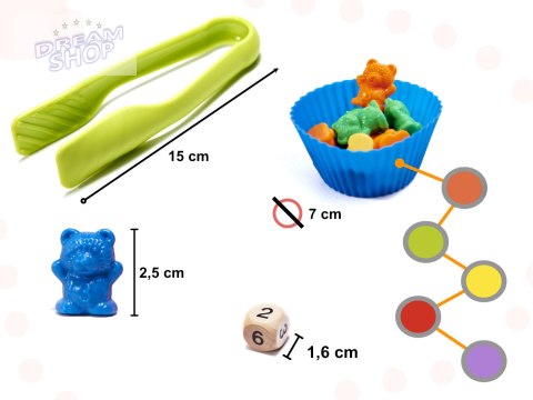 Misie edukacyjne nauka liczenia montessori 45el.