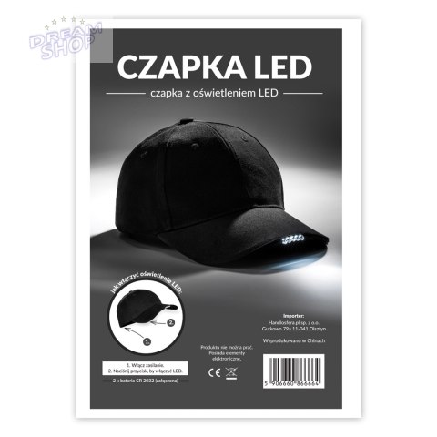 Czapka LED latarka daszkiem wędkarska dla wędkarza Czapka LED latarka daszkiem wędkarska dla wędkarza