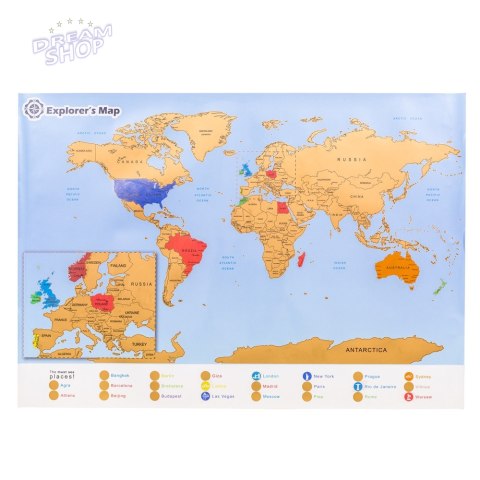 Mapa Zdrapka Odkrywcy - Świat (EN)