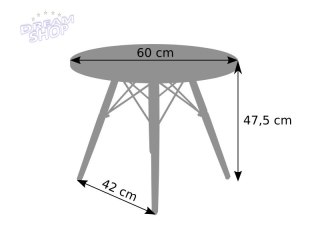 Stolik kawowy okrągły Massimo 60cm biały