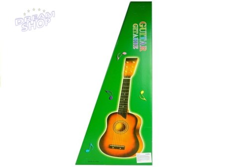 Gitara Drewniana Klasyczna z Kostką Różowa 60 cm