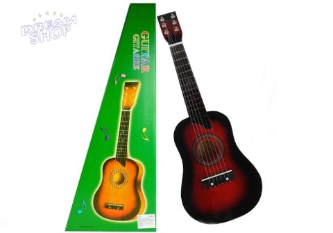 Gitara Drewniana Klasyczna z Kostką Wiśniowa 60 cm