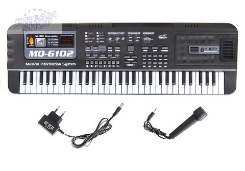 Keyboard MQ-6102 61 Klawiszy Mikrofon Do Nauki