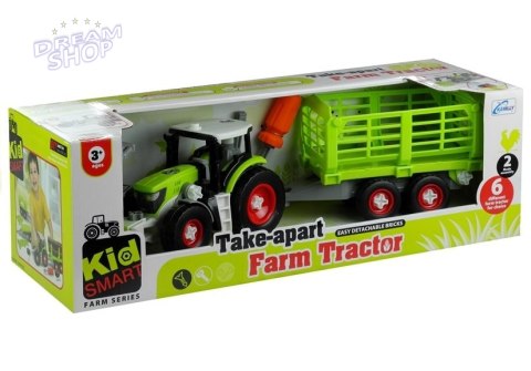 Rozkręcany Traktor z Otwierana Przyczepą 43 cm Rozkręcany Traktor z Otwierana Przyczepą 43 cm