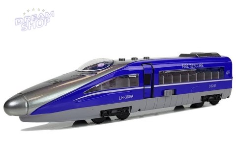 Pociąg Pendolino z Naciągiem Niebieski z Dźwiękiem i Światłami