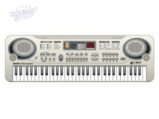 Keyboard MQ-811 Organki, 61 Klawiszy, Zasilacz, Mikrofon, USB