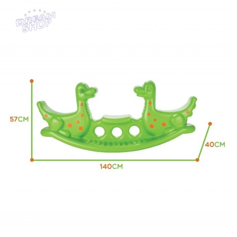 WOOPIE Bujak Wieloosobowy Dino Huśtawka Równoważna Zielona