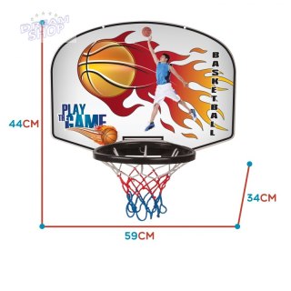 WOOPIE Zestaw Przenośna Koszykówka Wisząca + Piłka