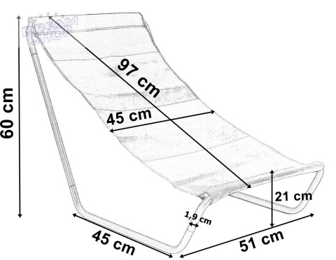 Leżak turystyczny plażowy składany Olek - limonka