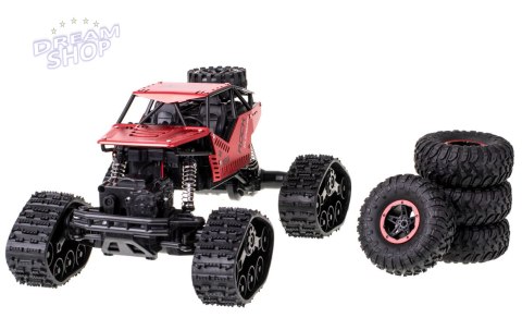 Samochód RC Rock Crawler 4x4 LHC012 auto 2w1 czerw