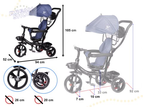 Rowerek trójkołowy Trike Fix Lite granatowy