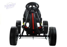 Gokart Czarny Monster Na Pedały Szerokie Pompowane Koła