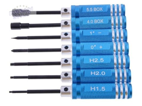 Zestaw Śrubokrętów, Wkrętaków 7 Sztuk, Krzyżak, Płaski, Nasadka, Imbus