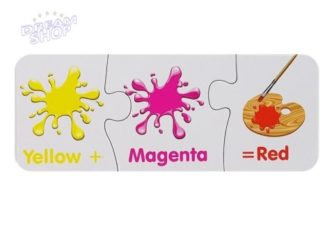 Puzzle Edukacyjne Kolory Angielski 10 Połączeń