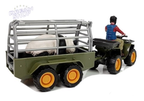 Quad z Przyczepką Transporter Figurki Panda