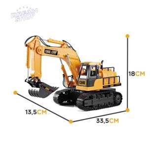 WOOPIE Duża Koparka Zdalnie Sterowana na Gąsienicach 7 Funkcji Dźwięk + Akc.