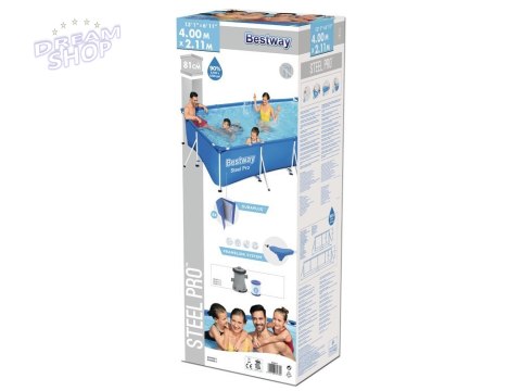 Basen Stelażowy 400 x 211 x 81 cm Bestway 56424 Basen Stelażowy 400 x 211 x 81 cm Bestway 56424