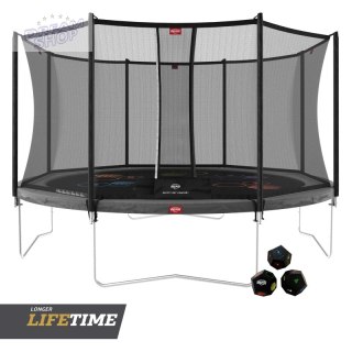 BERG Trampolina Favorit Gray Levels 430 cm + Siatka Bezpieczeństwa Comfort