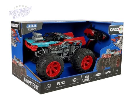 Auto Terenowe Zdalnie Sterowane 1:14 2.4G RC Czerwone Duże Koła