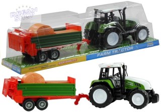 Duży Traktor z Przyczepą + Akcesoria Ciągnik 65 cm