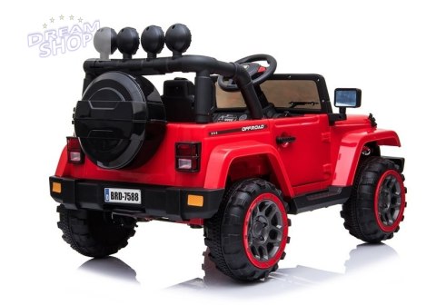 Auto na Akumulator Jeep BRD-7588 Czerwony 4x4 Auto na Akumulator Jeep BRD-7588 Czerwony 4x4
