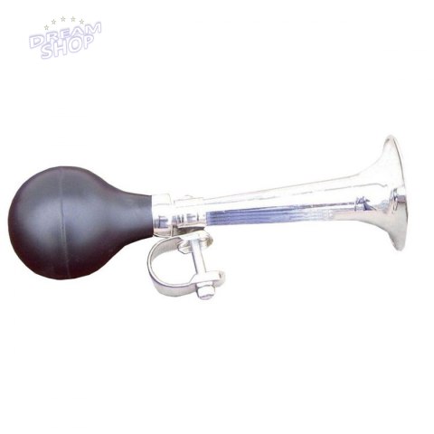 Trąbka klakson rowerowy chrom 21cm Dunlop