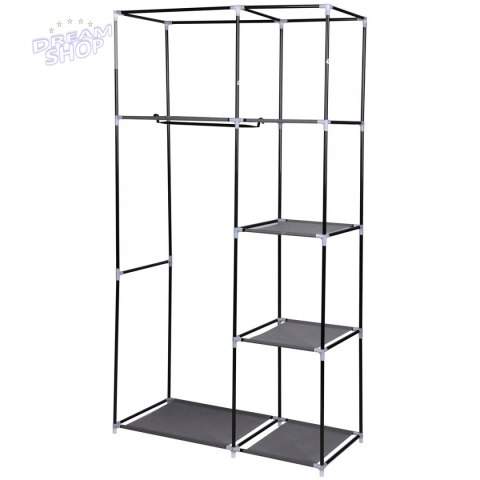 Szafa tekstylna garderoba 90x45x170cm ciemno-szara 8811 Szafa tekstylna garderoba 90x45x170cm ciemno-szara 8811