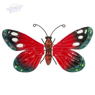 Motyl dekoracyjny 26cm czerwony