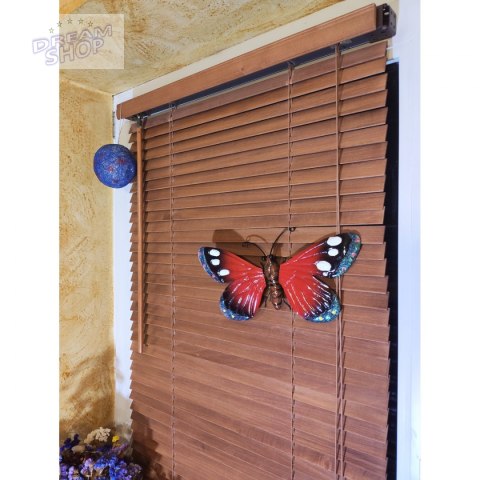 Motyl dekoracyjny 26cm czerwony