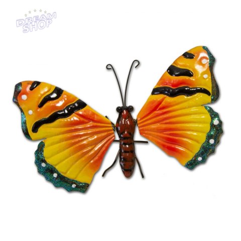 Motyl dekoracyjny 26cm żółty