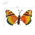 Motyl dekoracyjny 26cm żółty