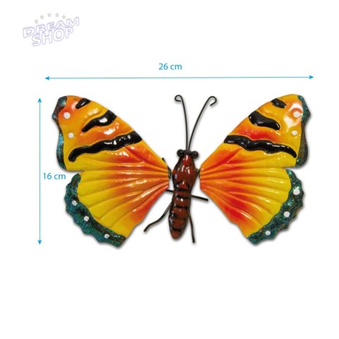 Motyl dekoracyjny 26cm żółty