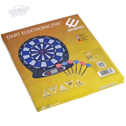 Tarcza dart elektroniczny Enero 43cm + 6 lotek