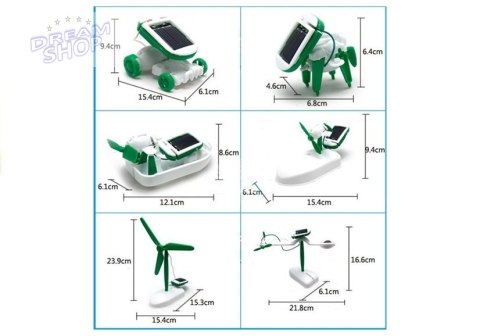 Edukacyjny Zestaw Robot Solarny 6 w 1 SOLAR KIT