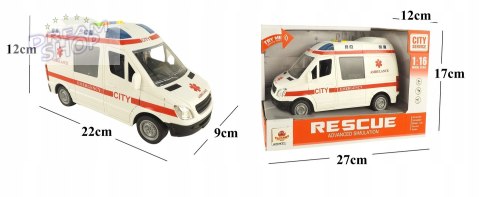 AUTO AMBULANS KARETKA OTWIERANE DRZWI 1:16 WY590A