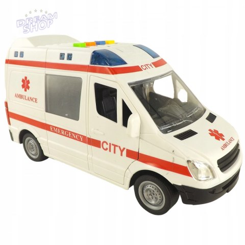 AUTO AMBULANS KARETKA OTWIERANE DRZWI 1:16 WY590A