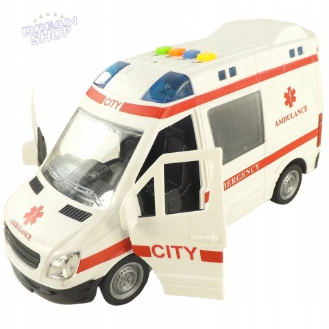 AUTO AMBULANS KARETKA OTWIERANE DRZWI 1:16 WY590A