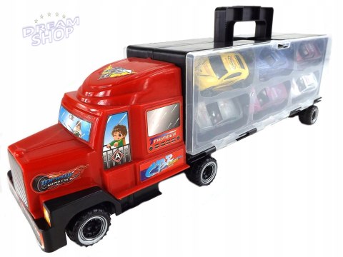 CIĘŻARÓWKA Z AUTAMI METALOWE AUTA TIR LAWETA 997C