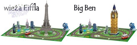 Puzzle 3D mata wieża Eiffla, Big Ben autko ZA2536