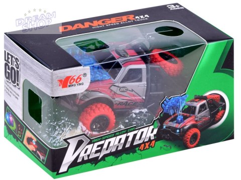 Metalowe Autko Predator 4x4 jazda kaskaderska Światło + dźwięk ZA3581