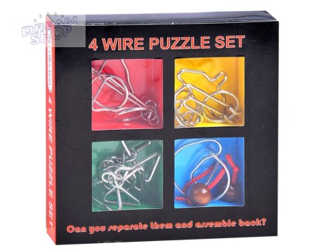 Zestaw łamigłówek metalowych puzzle układanka logiczna ZA1132