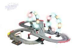 Tor Wyścigowy 2 Autka Slot Cars 1:43 Pętla Lampki