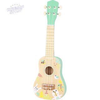 TOOKY TOY Drewniane Ukulele Gitara dla Dzieci 3+