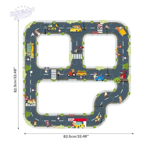 TOOKY TOY Puzzle Autostrada Makieta + 3 Samochodziki