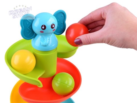 Tor Zjeżdżalnia Piramidka Słonik z kulkami ZA3805 Tor Zjeżdżalnia Piramidka Słonik z kulkami ZA3805