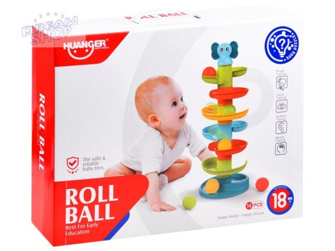Tor Zjeżdżalnia Piramidka Słonik z kulkami ZA3805 Tor Zjeżdżalnia Piramidka Słonik z kulkami ZA3805