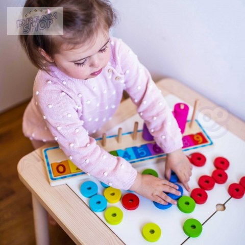 WOOPIE GREEN Układanka Nauka Liczenia i Kolorów Montessori